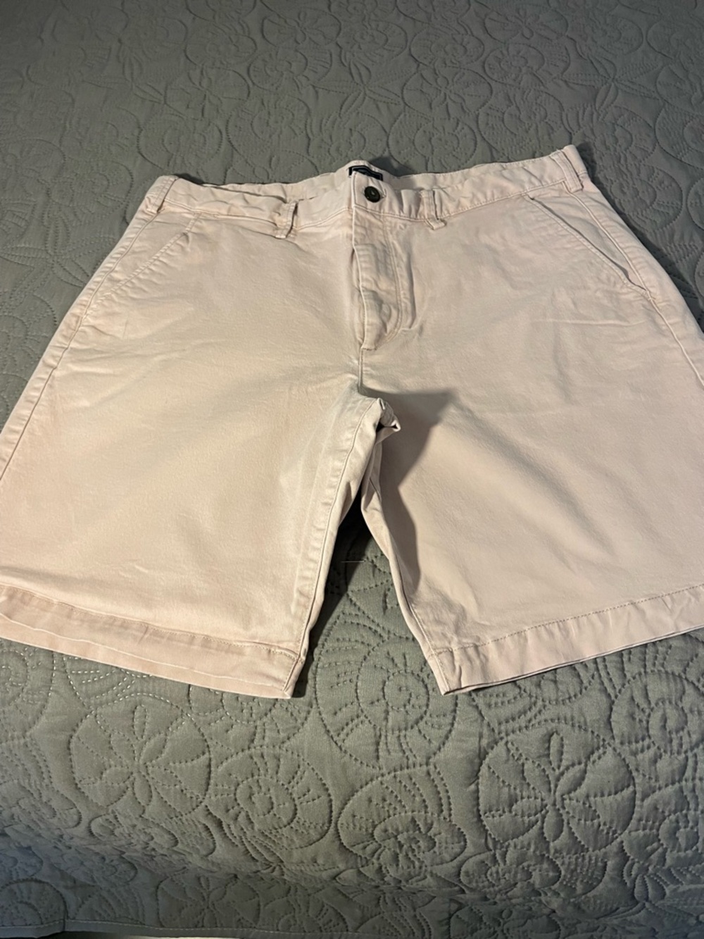GAP Men's Pale Pink Flat Front Chino Shorts